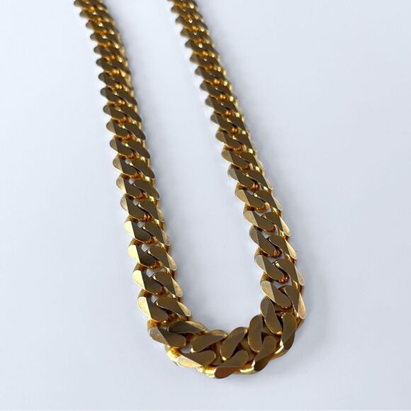 Vintage Les Bernard Chunky Gold Wheat Chain Necklace - Picture 2 of 6